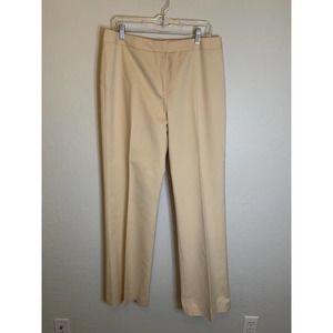 Lafayette 148 | Tan/Khaki Colored Cotton Wide Leg Trouser Size 12